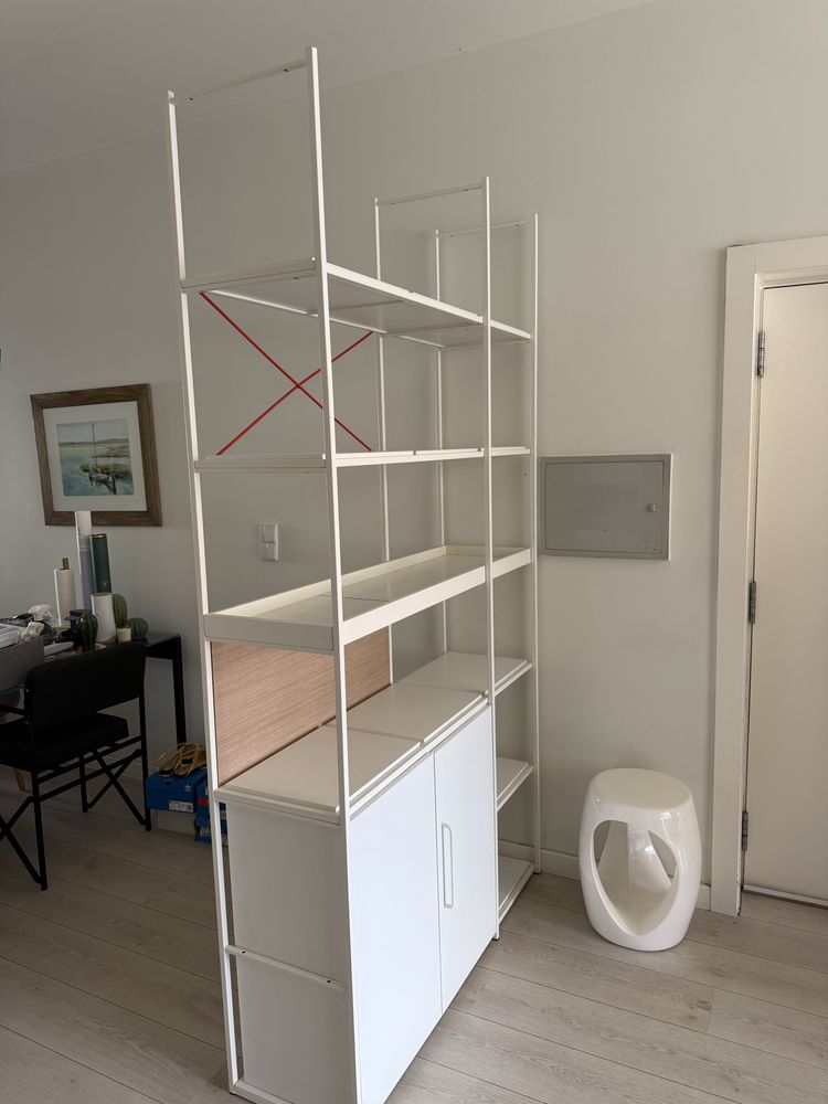 Estante arrumação branca 1250x370 h2200mm