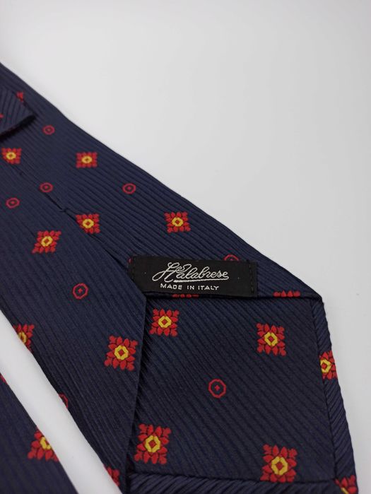 Calabrese włoski jedwabny krawat w kwiaty