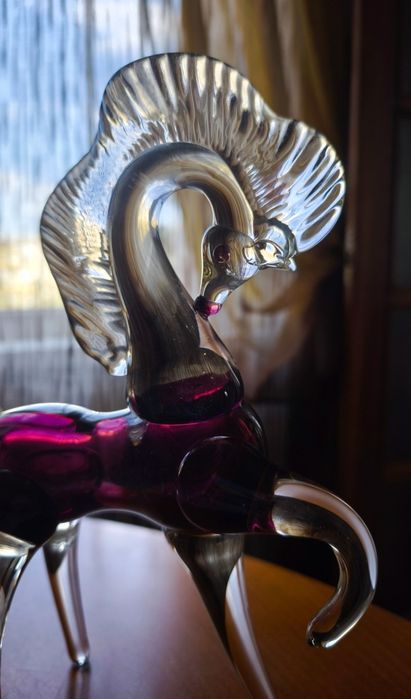 Статуэтка фигурка скульптура подсвечник свічник цветное стекло винтаж