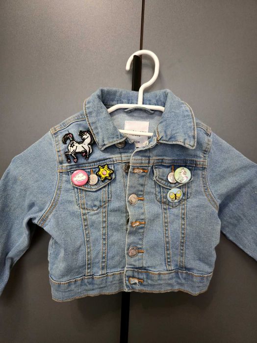 Wiosenna kurtka jeansowa ramoneska dla dziewczynki! Rozm 92. Sinsay