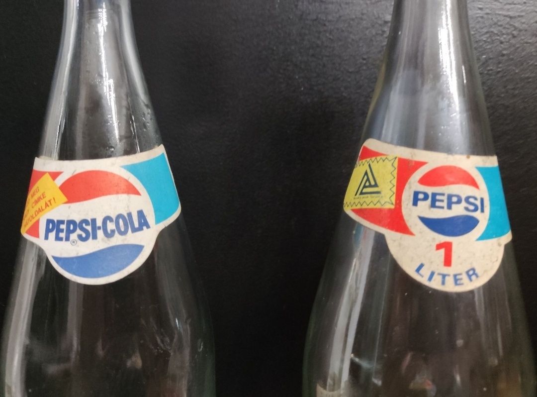 Butelka i nakrętka Pepsi Cola - PRL Pewex Rekwizyt Vintage