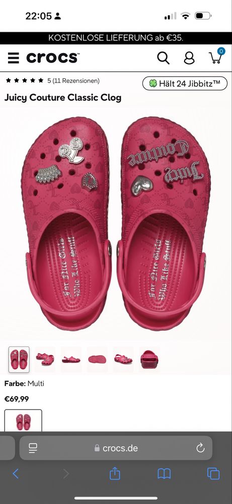 Шльопанці Крокс Оригінал/ Crocs Juicy Couture Classic Clog