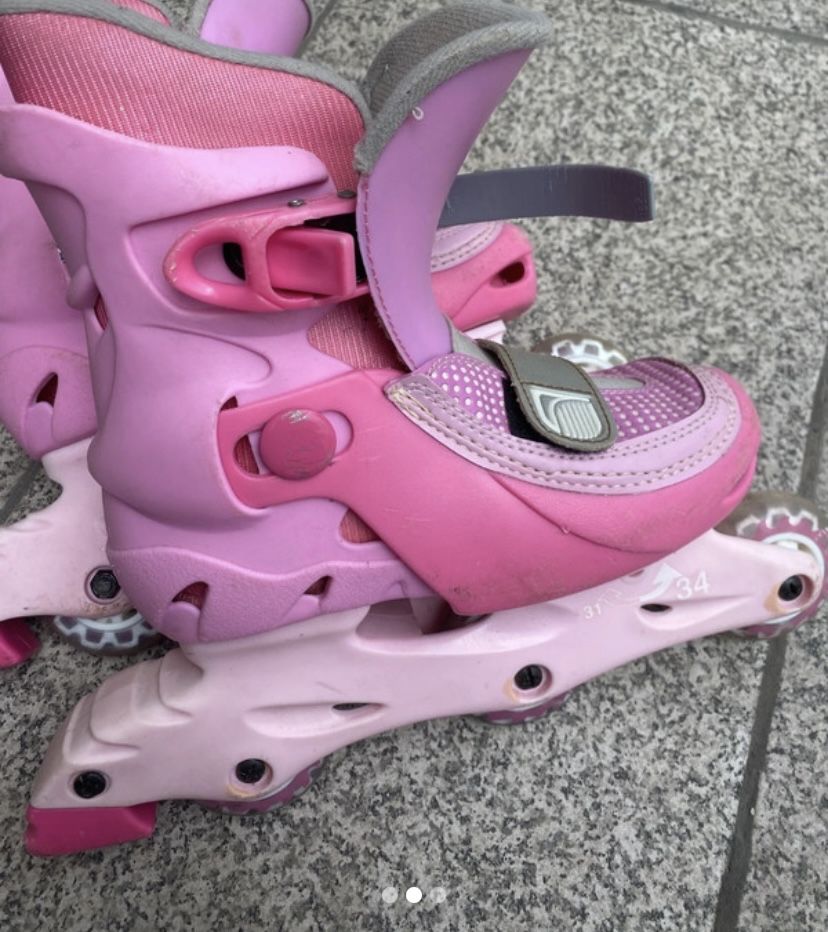 Patins rosa e cizentos