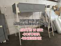Ikea Vitval 90x200 + Materac Łóżko na Antresoli Piętrowe Solidne Białe
