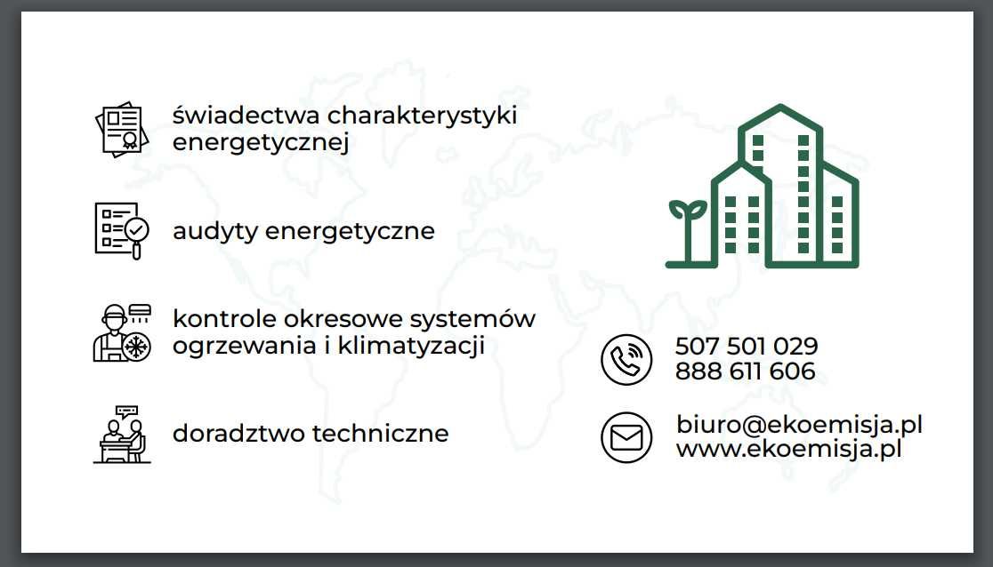 Kontrola okresowa systemu ogrzewania / klimatyzacji w budynkach