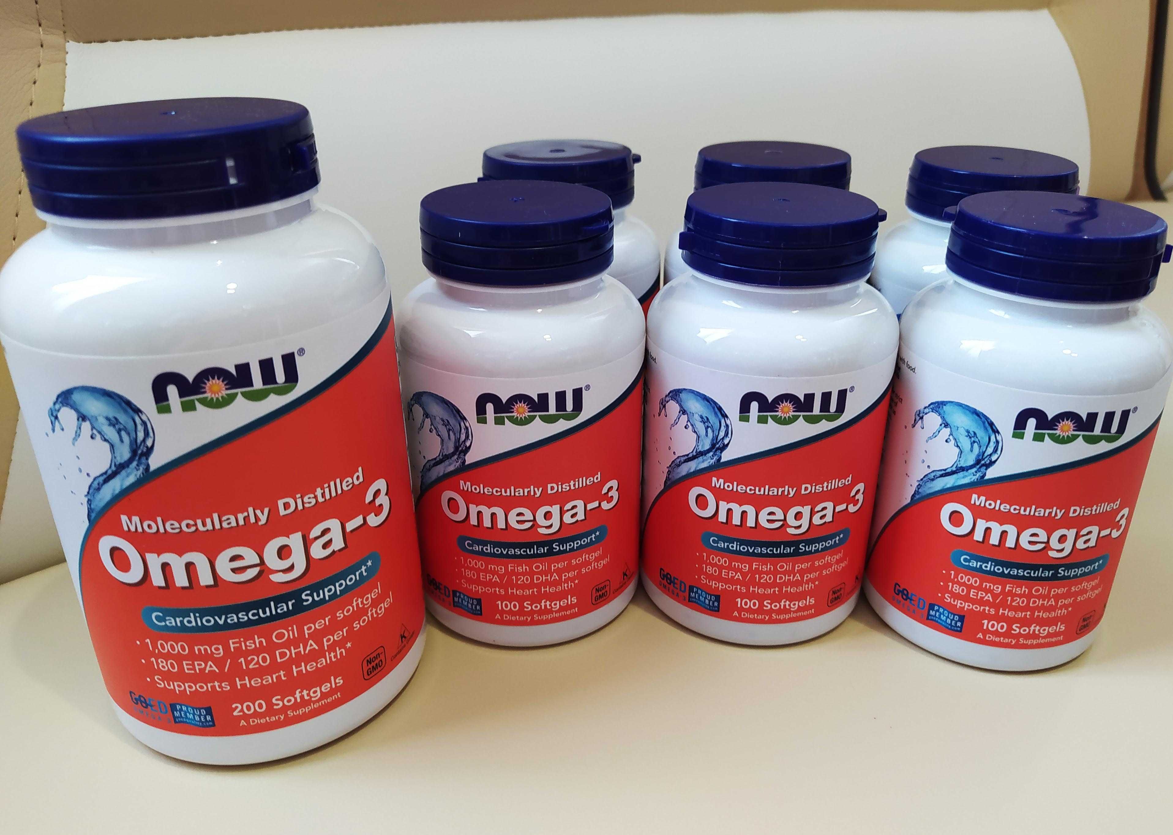 Рыбий жир Омега-3 Now Foods Omega-3 Fish Oil  (США) 100 капсул