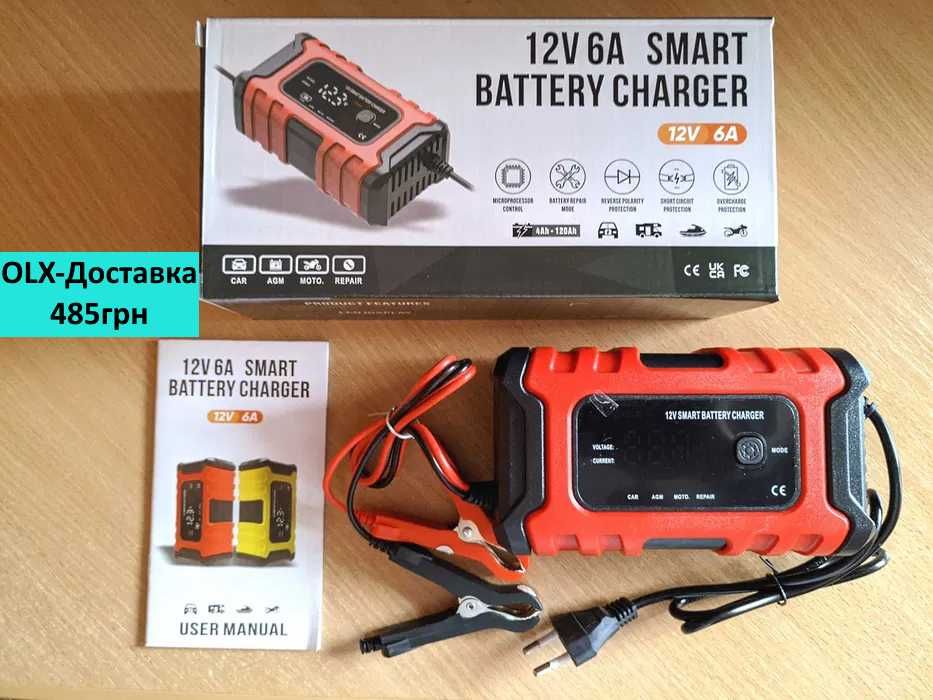 Автомобільний зарядний пристрій FOXSUR 12V 6A Гарантія 3 міс оригінал