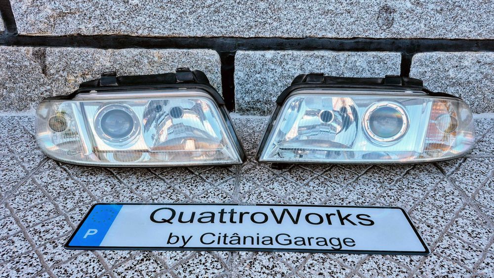 ÓTICAS AUDI A4 B5 (8D) ORIGINAIS VALEO XENON COM BALASTROS COMO NOVAS*