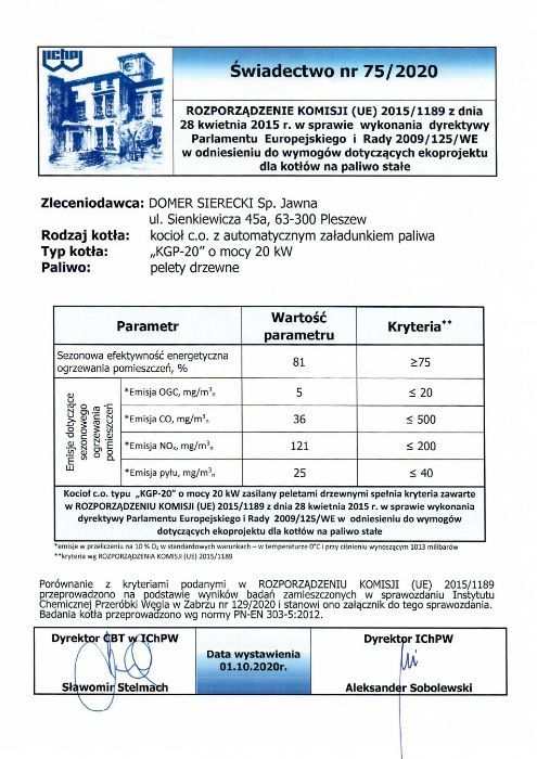 Kocioł CO 20kW Pellet Piec V klasa dotacja automatyczne rozpalan