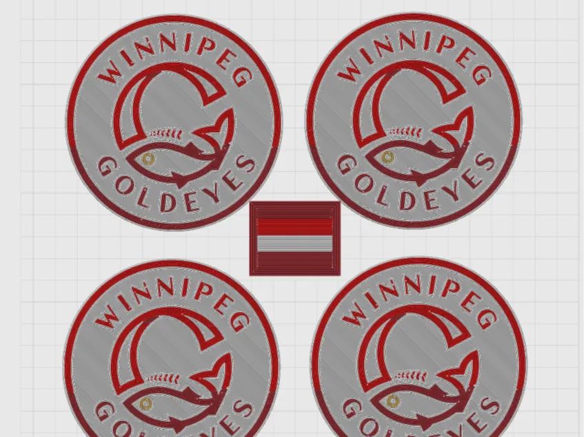 Conjunto de Bases para Copos Winnipeg Goldeyes 100mm