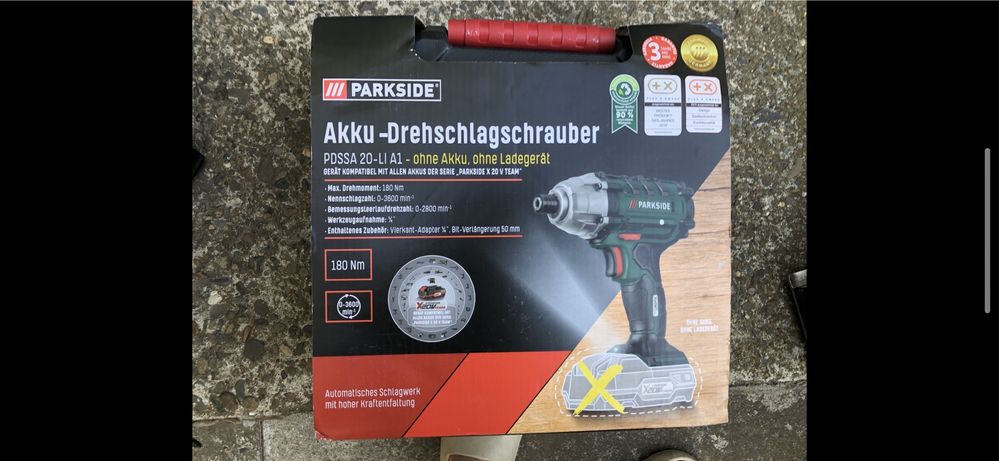 Акумуляторний ударний гайковерт PARKSIDE »PDSSA 20-Li A1»