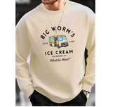 Bluza męska sweter nadruk z przodu nowa/L