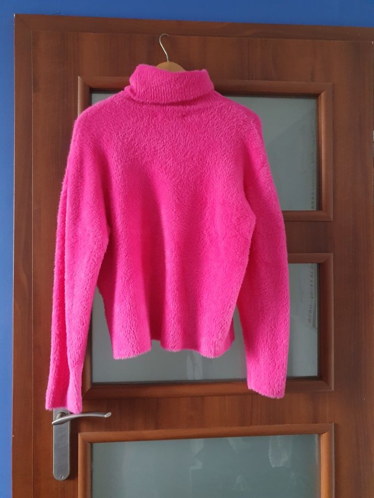 Różowy sweter golf nowy z metką 36 S Mohito