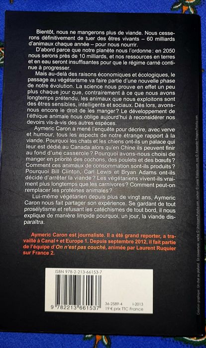 Livro em francês No steak Aymeric Caron