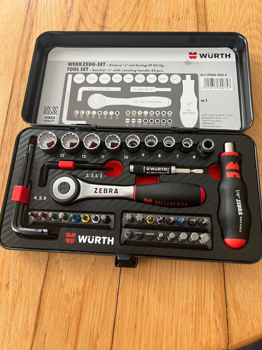 Wurth инструменты Набор Zebra 1/4” 42 pcs