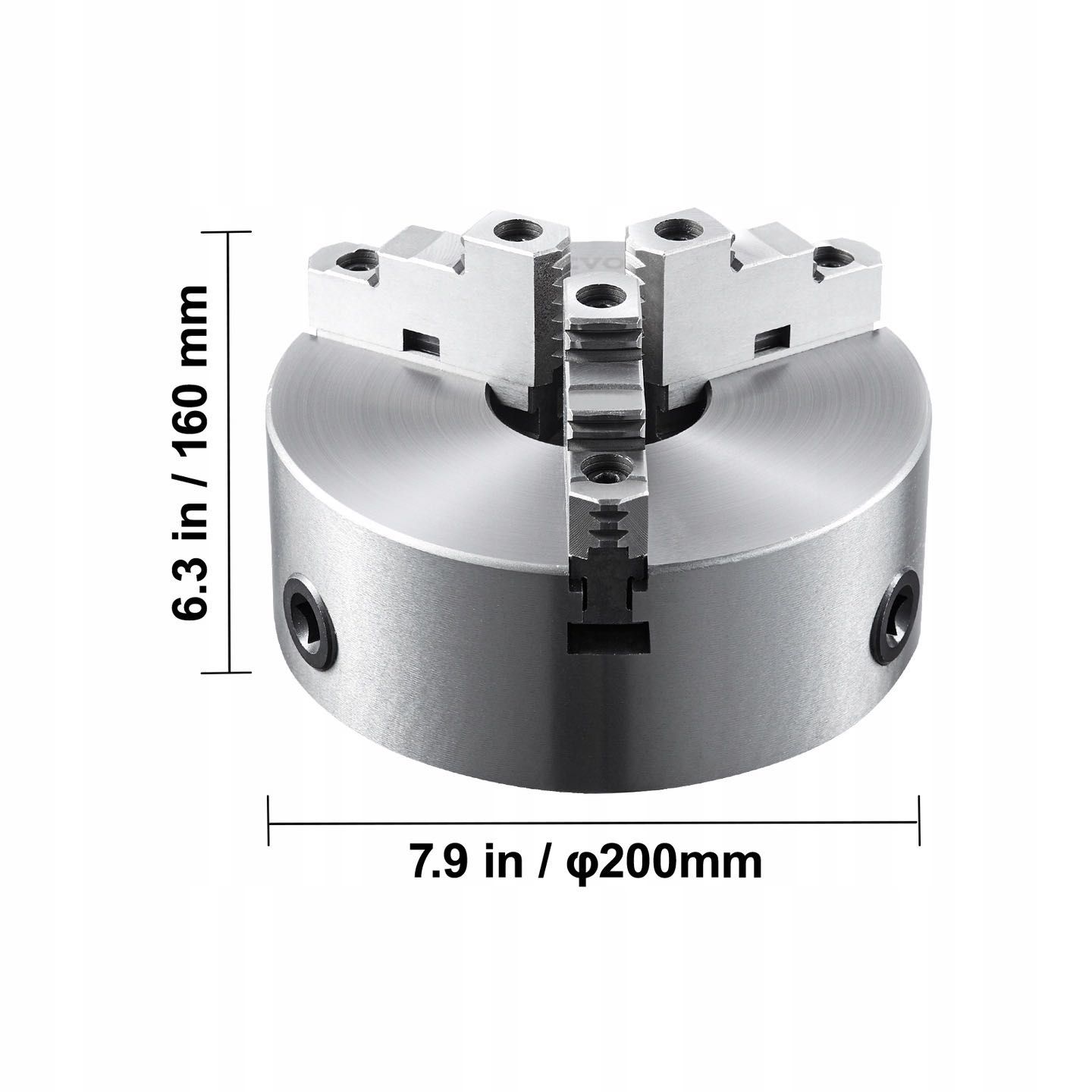 UCHWYT TOKARSKI 3 Szczękowy 200 mm Stal Hartowana Samocentrowanie