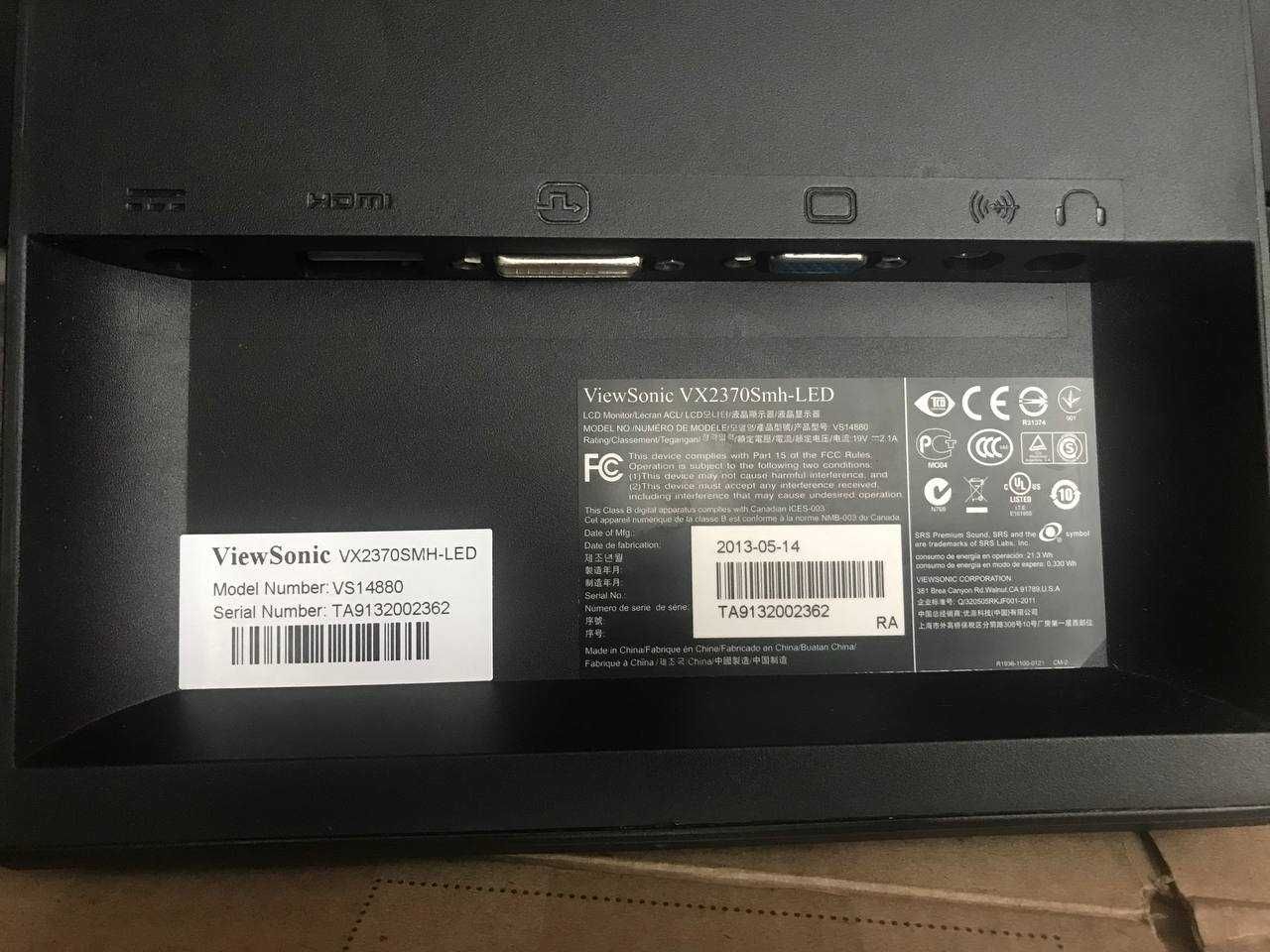 Монітор 23" ViewSonic VX2370Smh-LED