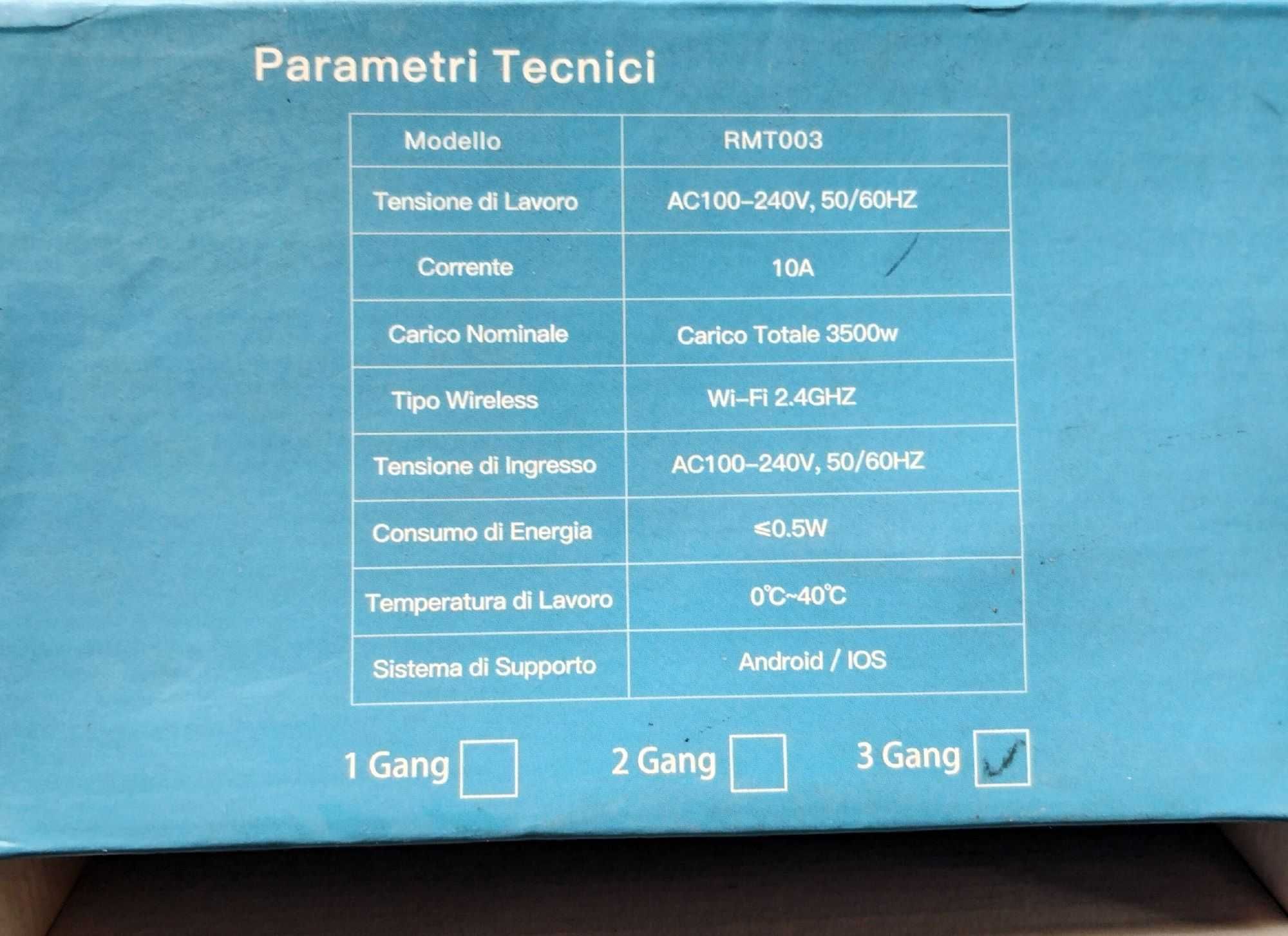 Przełącznik ścienny WIFI Maxcio RMT003 potrójny, sterowanie głosem.