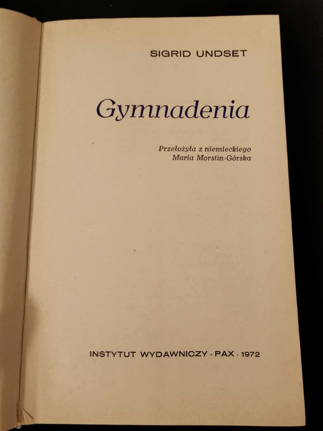 Gymnadenia - Sigrid Undset wersja polska z 1972 roku