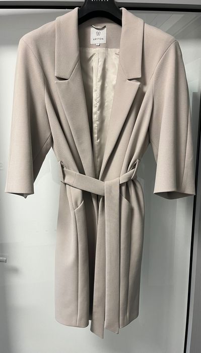 Aryton Płaszcz damski kamienny beż nieużywany r. M