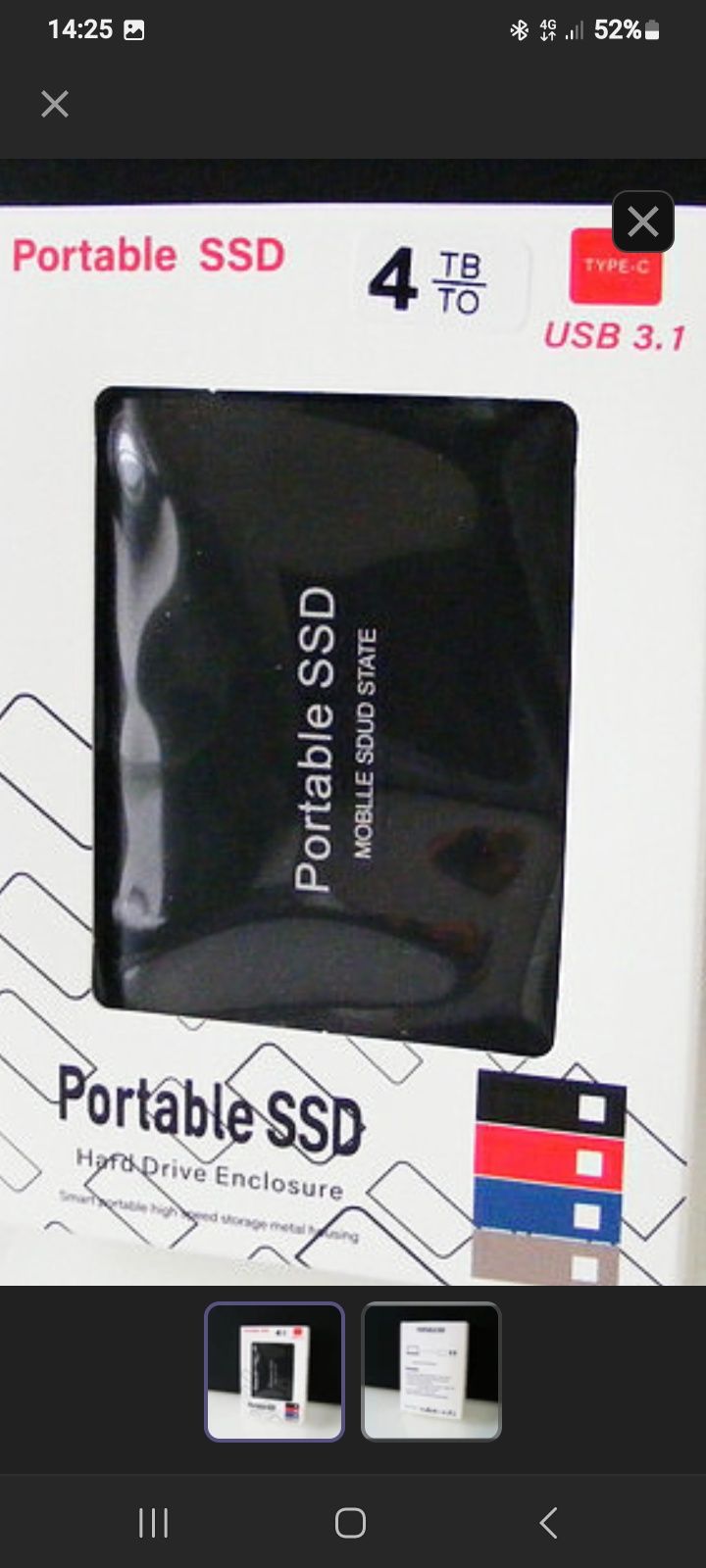 Dysk zewnętrzny SSD-4TB USB-C