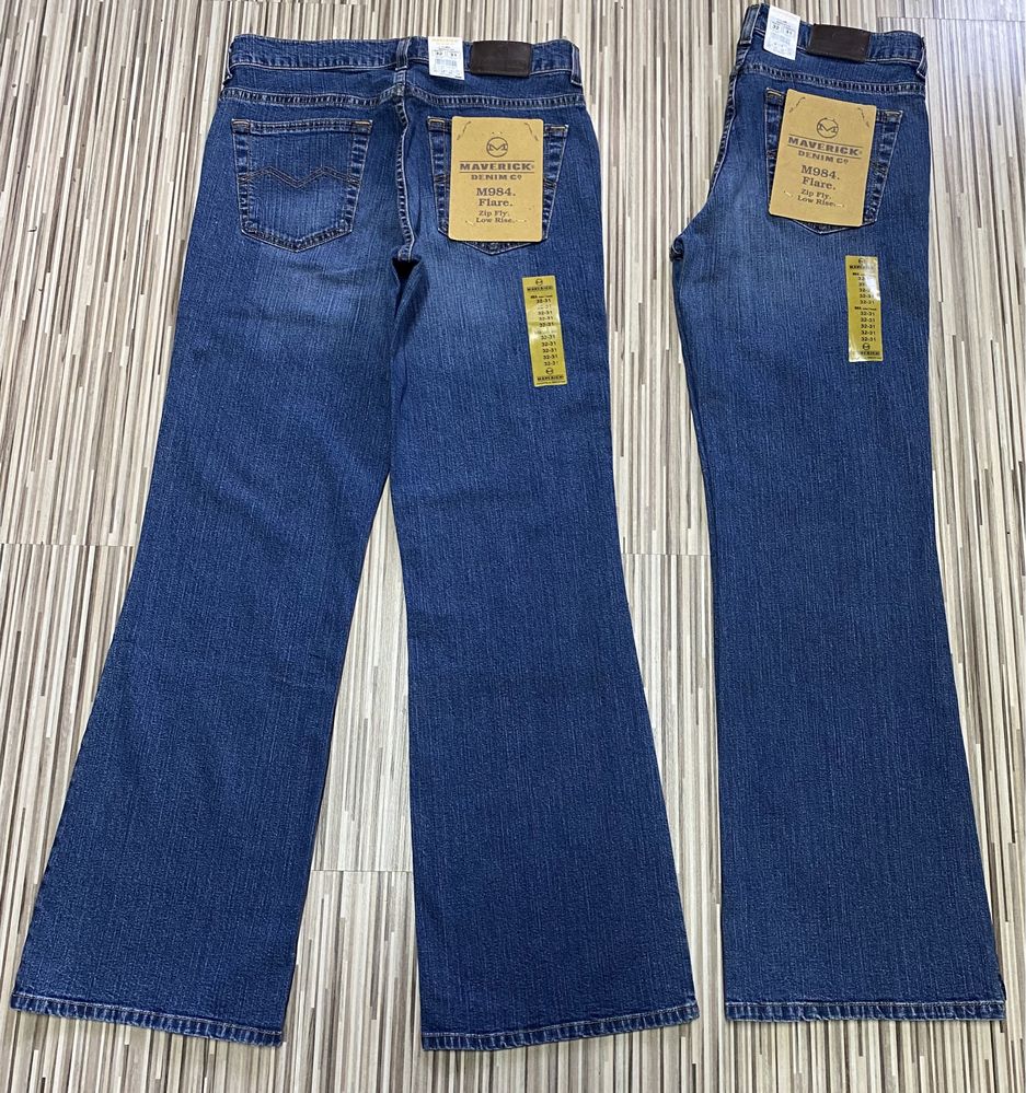 Spodnie damskie jeans 32/31 pas 81 cm komplet 2 pary Lee nowe dzwony