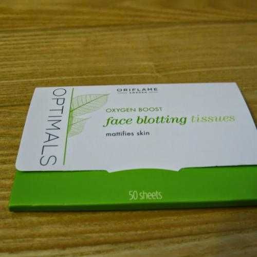 Oriflame, Optimals, Face Blotting Tissues Bibułki matujące do twarzy