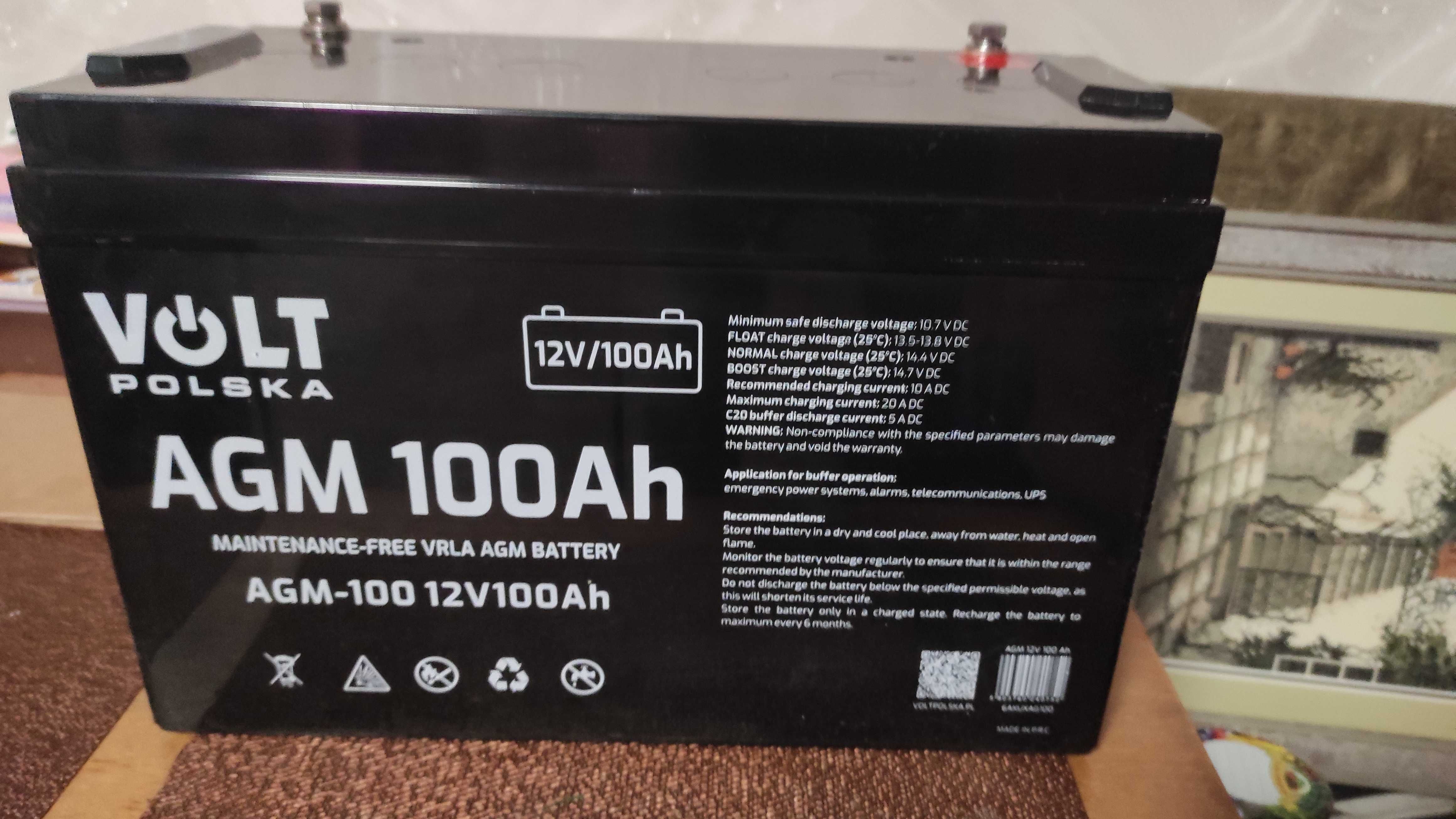 Акумулятор Volt Polska AGM 12V | 100 Ah VRLA