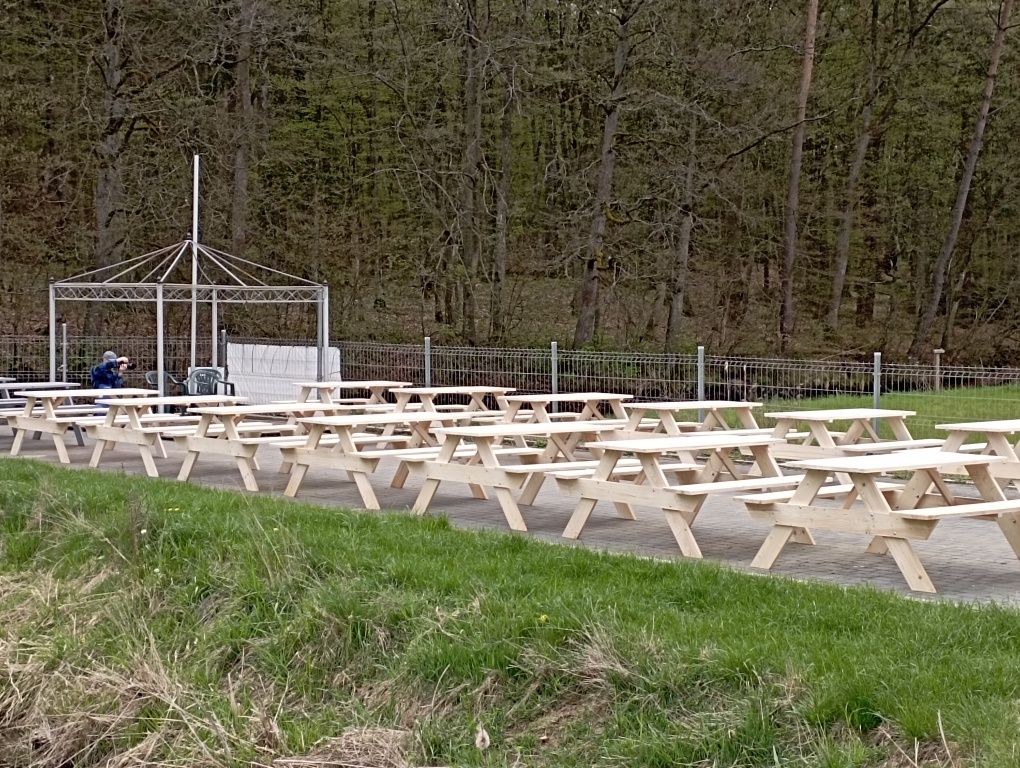 Stół piknikowy zestaw biesiadny meble ogrodowe