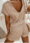 Komplet La Blanche GG wzorzasty bluzka spodenki S 36 M 38 L 40 XL 42