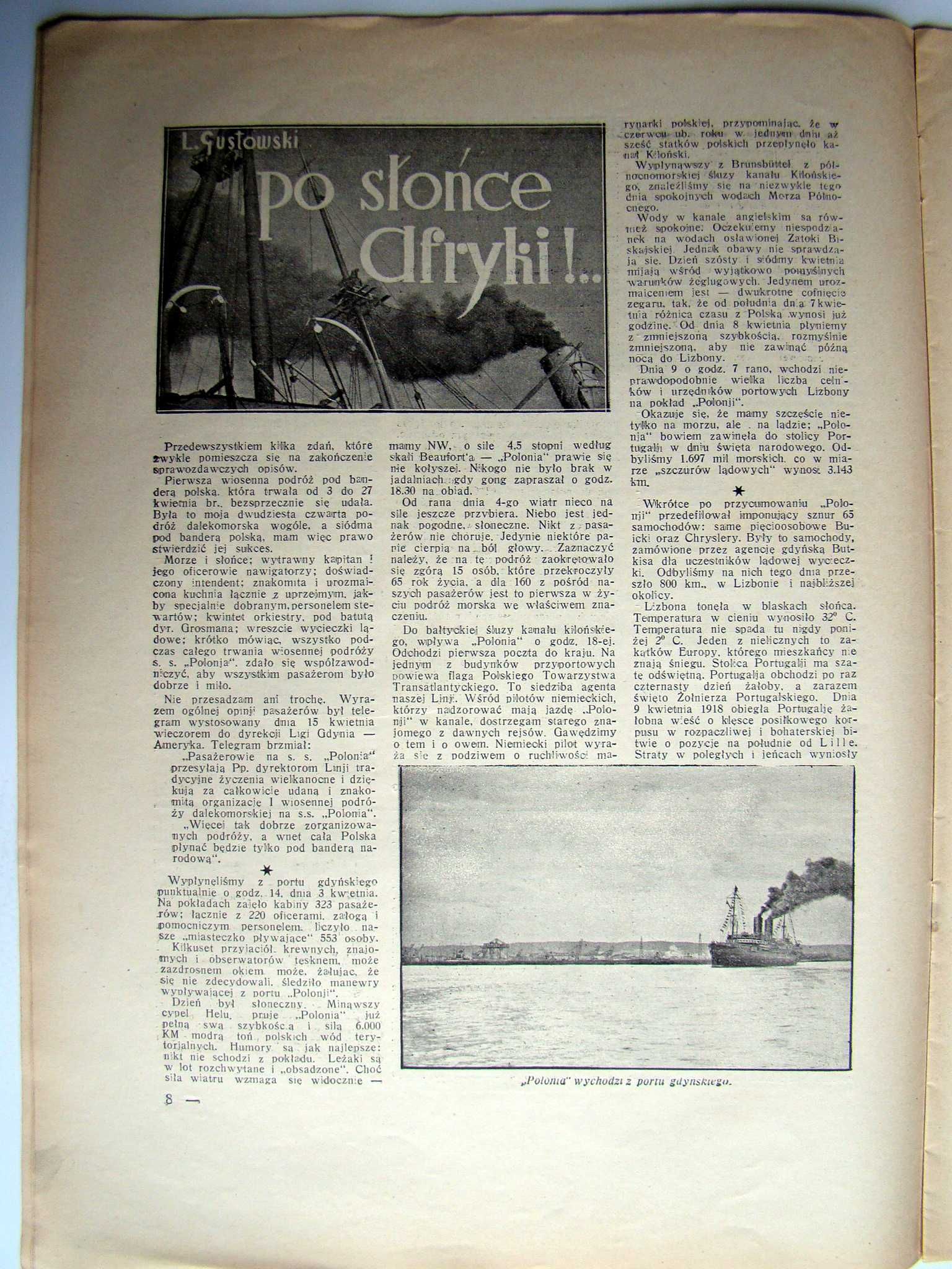 Morze - czerwiec 1933. Nr 6. Rok X. Organ Ligi Morskiej i Kolonialnej