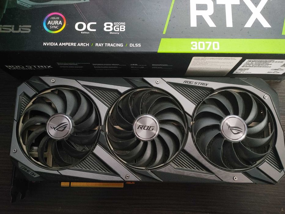 Відеокарта Asus PCI-Ex GeForce RTX 3070 ROG Strix Gaming OC 8Gb 256bit