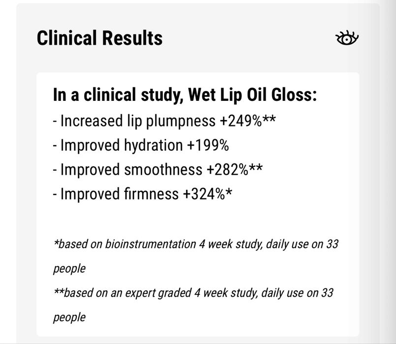 Kosas Wet Lip Oil Gloss Plumping Peptide Lip Treatment Gloss
