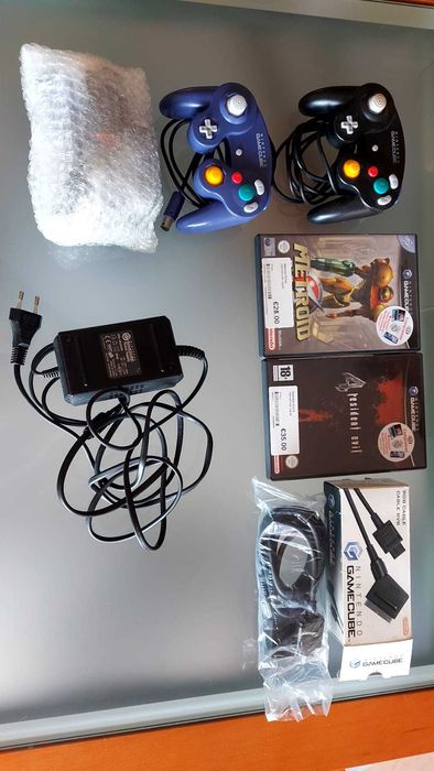 Acessórios GameCube - Jogos/Comandos/Cabo Alimentação/Cabo RGB Scart