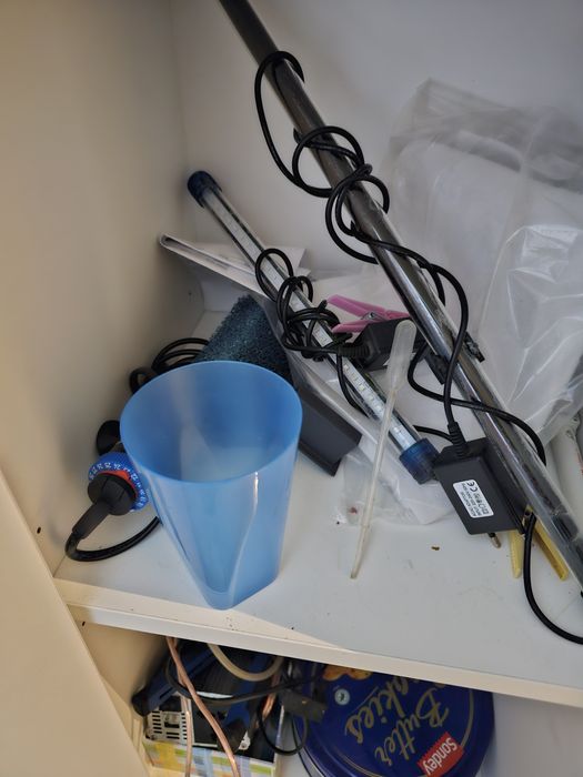 Aquario com acessorios