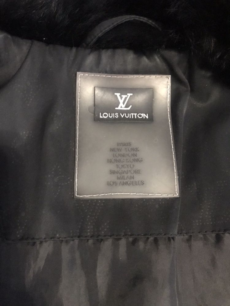 Kurtka Louis Vuitton Oryginał Naturalny Kolnierz