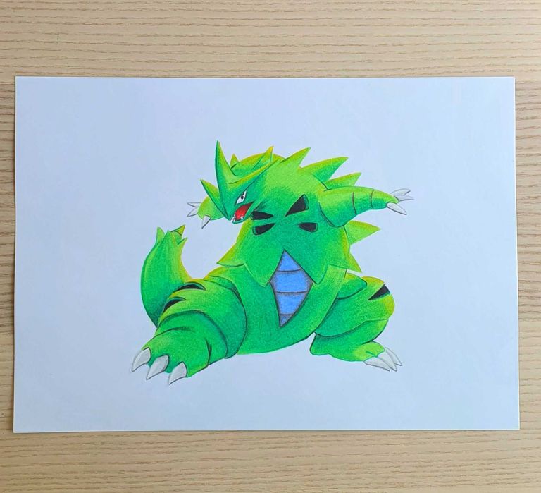 Desenho Pokémon - Tyranitar (Original & Digital)