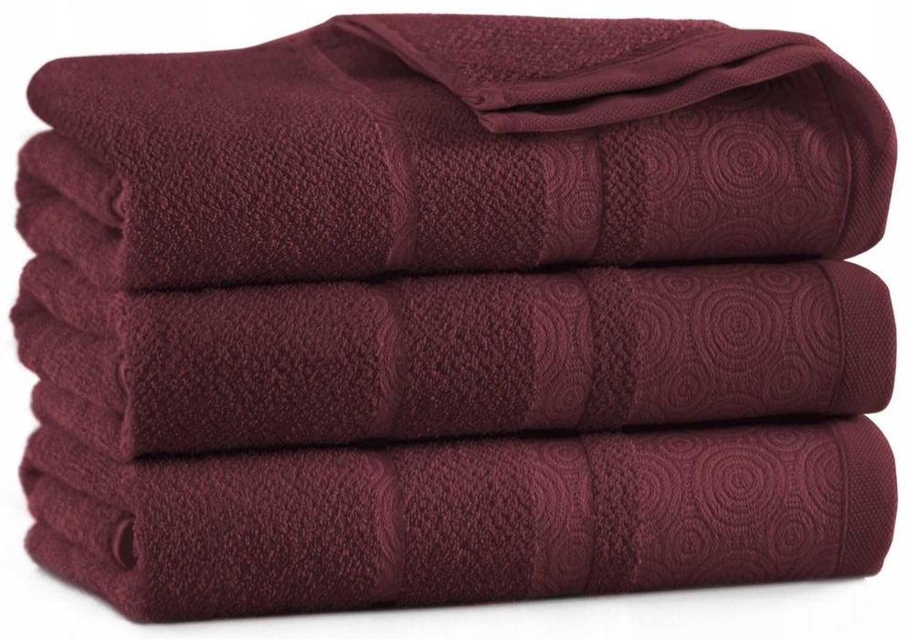 ZWOLTEX ręcznik Almada AB 50x80 cm kolor bordowy antybakteryjny