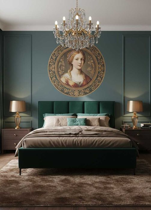 Łóżko tapicerowane na nóżkach z pojemnikiem na pościel 140x200