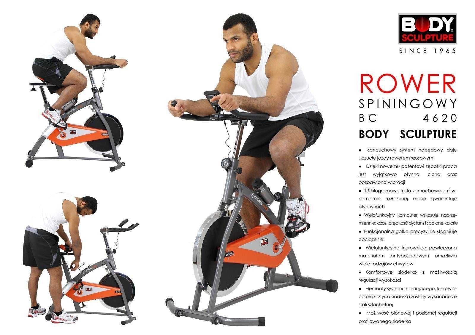 Rower treningowy spinningowy Body Sculpture Speed Bike BC4620 + bidon
