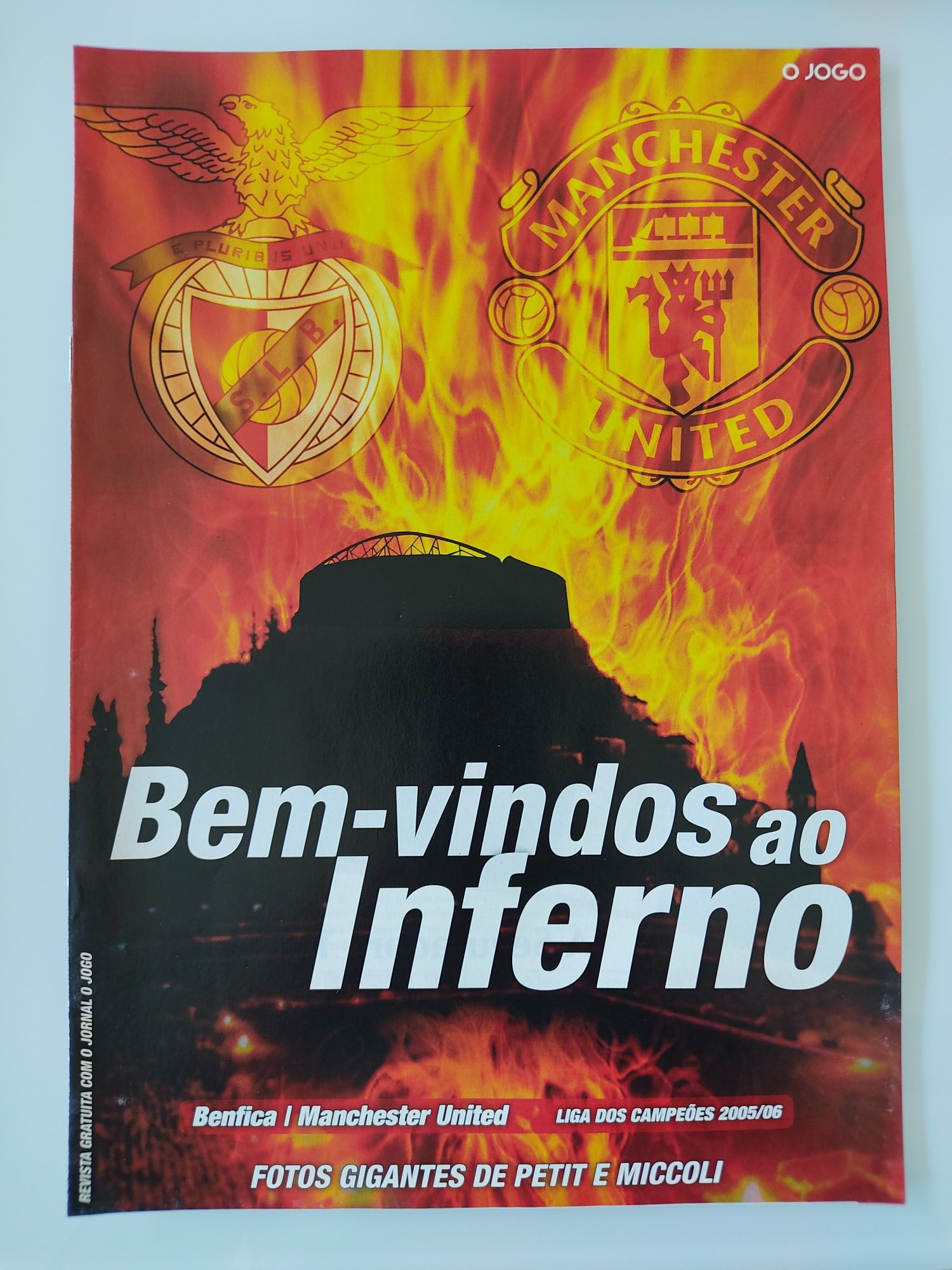 Programa do Benfica Manchester United Champions league 2005/2006