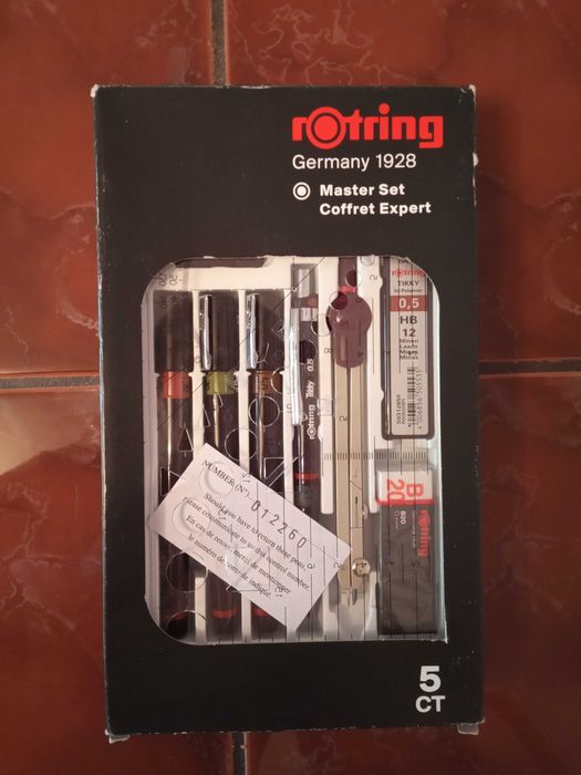 Rapidografy Zestaw Rotring + świeczniki naftowe szklane