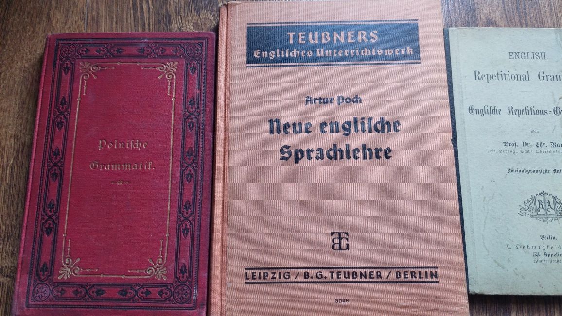 Książki niemieckie 1893 i nowsze zestaw stare kolekcja 5 szt.