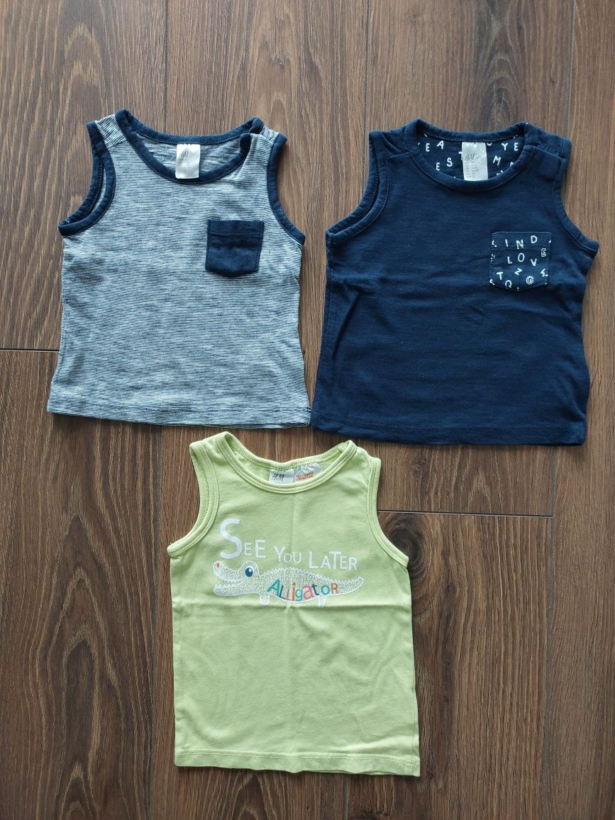 Koszulki topy H&M rozm. 68