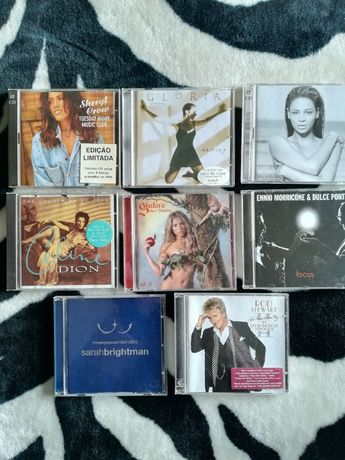 Conjunto 8 CDs varios artistas Beyonce Rod Steart Sheryl Crow