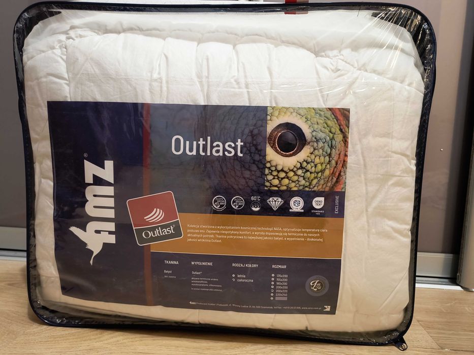 Kołdra AMZ OUTLAST CAŁOROCZNA 200x220 - używana jak nowa