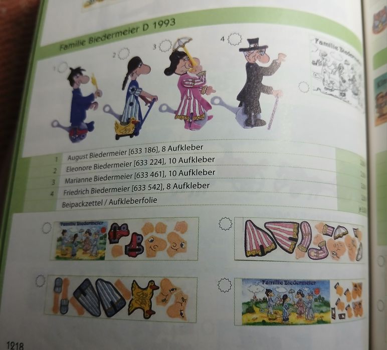 Kinder niespodzianka seria Familie Biedermeier 1993