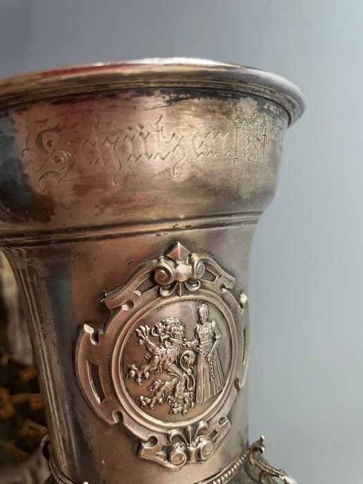 Srebro , puchar strzelecki z Frauenfeld 1890 rok .