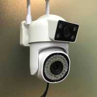 Вулична подвійна камера відеонагляду WiFi 8 МП поворотна Camera