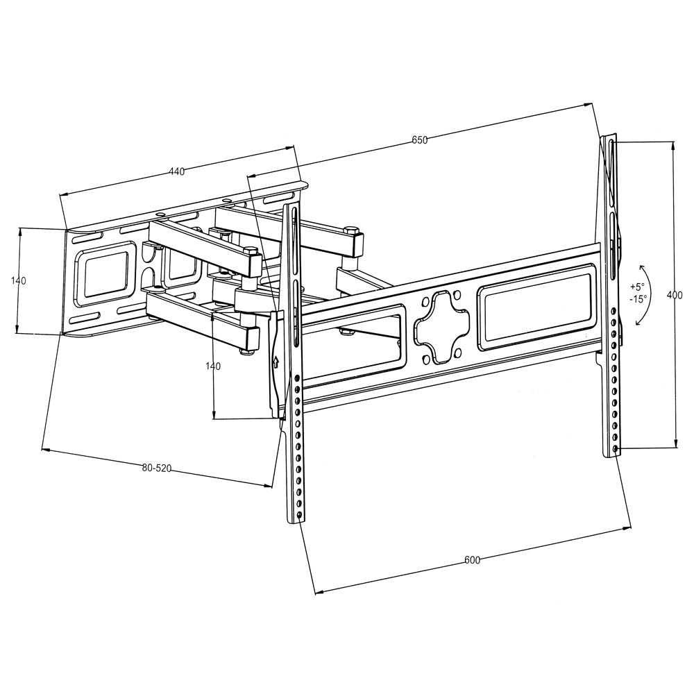Uchwyt ścienny do telewizora, obrotowy  dla 32'' - 100'' OUTLET